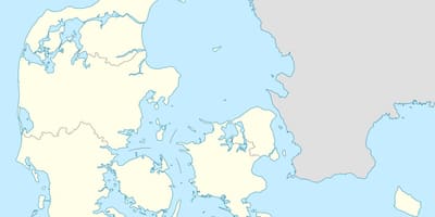 Карта Данској вектор