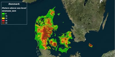 Карта Данској климе 