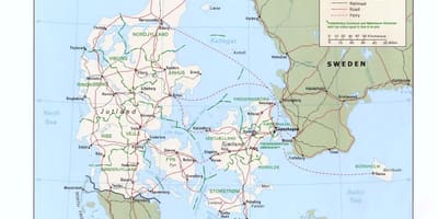 Карта Данској на плажи оцеан парк 