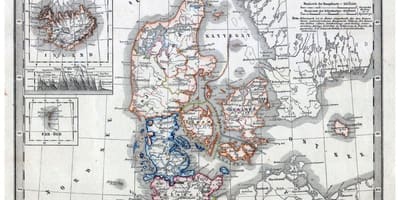 Стара карта Данској