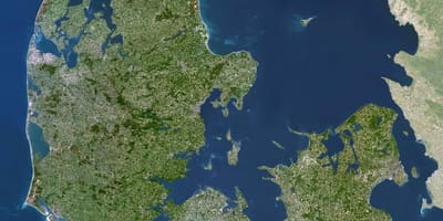 Карта Данској сателитска 