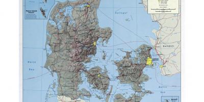 Међународни аеродроми Данској на мапи